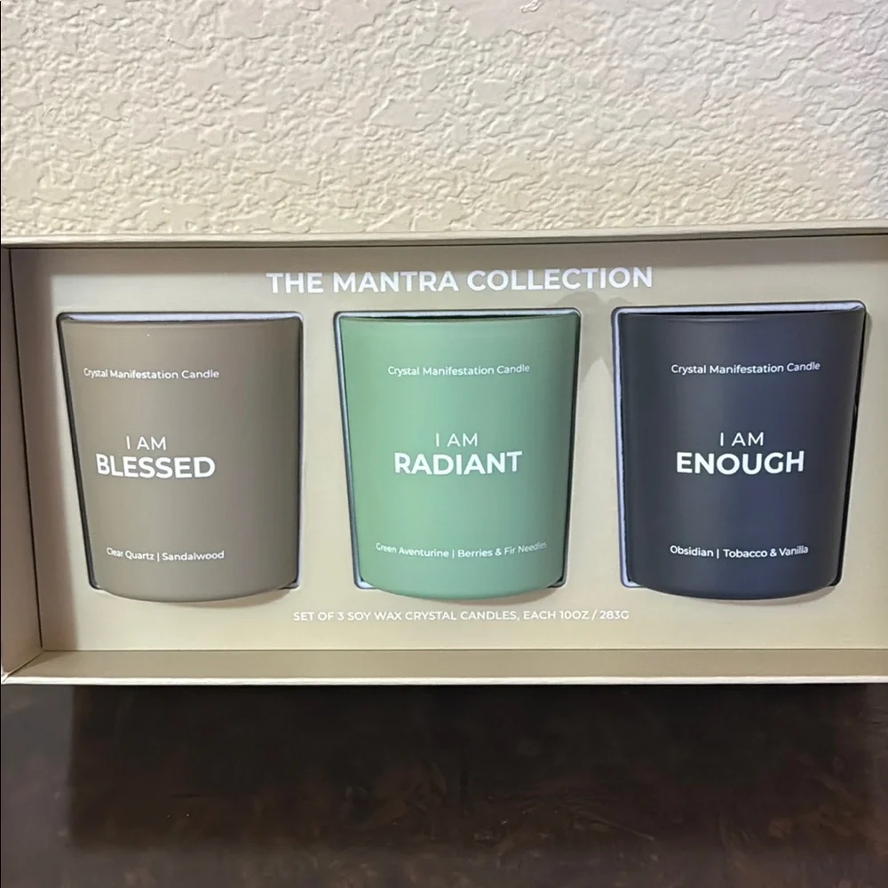 Crystal Manifestation Candle Set